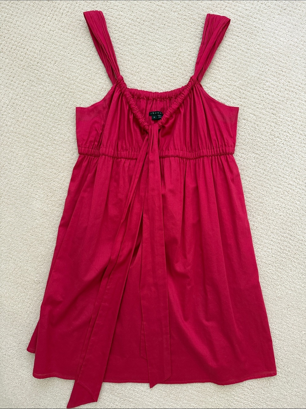 Theory Red Sleeveless Mini Dress, M